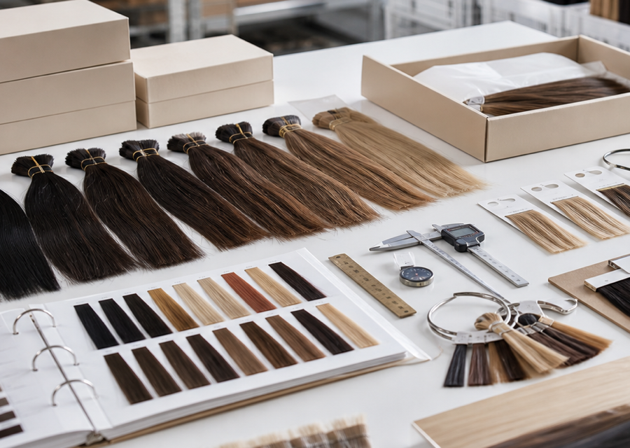 Hair extension quality control table